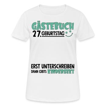 Guestbook 27 Birthday Sign Children's - Women's Breathable T-Shirt - white - Front - AI Model Female 172 dark (172cm)