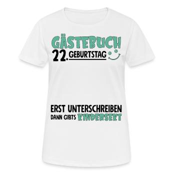 Guestbook 22 Birthday Sign Children's - Women's Breathable T-Shirt - white - Front - AI Model Female 172 dark (172cm)