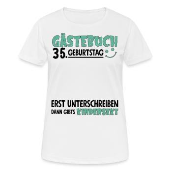Guestbook 35 Birthday Sign Children's - Women's Breathable T-Shirt - white - Front - AI Model Female 172 dark (172cm)