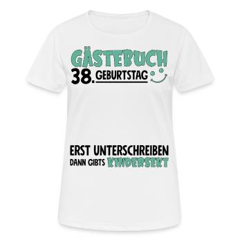Guestbook 38 Birthday Sign Children's - Women's Breathable T-Shirt - white - Front - AI Model Female 172 dark (172cm)
