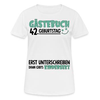 Guestbook 42 Birthday Sign Children's - Women's Breathable T-Shirt - white - Front - AI Model Female 172 dark (172cm)