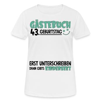Guestbook 43 Birthday Sign Children's - Women's Breathable T-Shirt - white - Front - AI Model Female 172 dark (172cm)