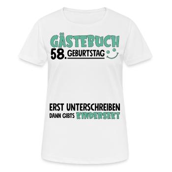 Guestbook 58 Birthday Sign Children's - Women's Breathable T-Shirt - white - Front - AI Model Female 172 dark (172cm)