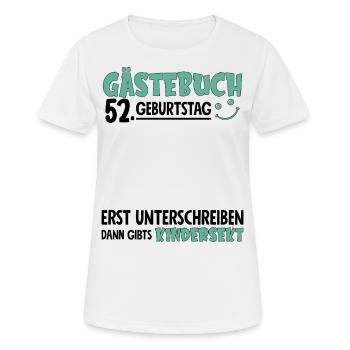 Guestbook 52 Birthday Sign Children's - Women's Breathable T-Shirt - white - Front - AI Model Female 172 dark (172cm)