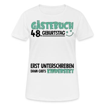Guestbook 48 Birthday Sign Children's - Women's Breathable T-Shirt - white - Front - AI Model Female 172 dark (172cm)