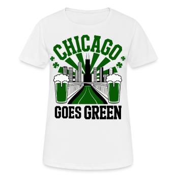 Chicago Goes Green - Women's Breathable T-Shirt - white - Front - AI Model Female 172 dark (172cm)