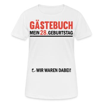 Livre d’or 28 Anniversaire Nous y étions - T-shirt respirant Femme - blanc - Devant - AI Model Female 172 dark (172cm)
