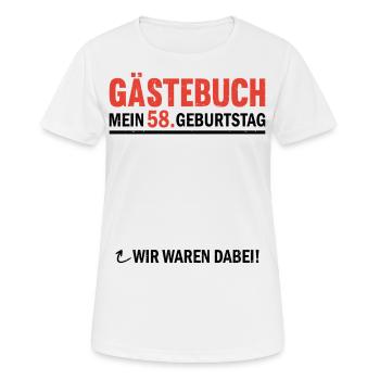 Guestbook 58 Birthday We were there - Women's Breathable T-Shirt - white - Front - AI Model Female 172 dark (172cm)