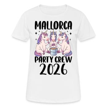 Mallorca Party Crew 2026 - Frauen T-Shirt atmungsaktiv - Weiß - Vorne - AI Model Female 172 dark (172cm)