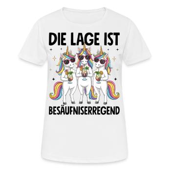 La situation est l’ivresse - T-shirt respirant Femme - blanc - Devant - AI Model Female 172 dark (172cm)