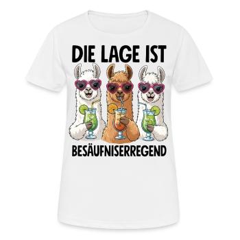 La situation est l’ivresse - T-shirt respirant Femme - blanc - Devant - AI Model Female 172 dark (172cm)