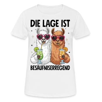 Die Lage Ist Besäufniserregend - Frauen T-Shirt atmungsaktiv - Weiß - Vorne - AI Model Female 172 dark (172cm)