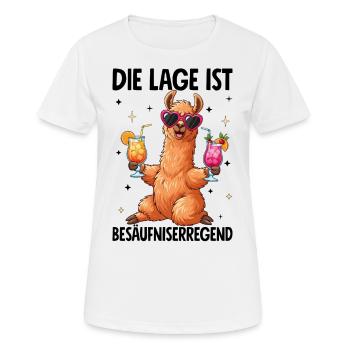 The situation is drunkenness - Women's Breathable T-Shirt - white - Front - AI Model Female 172 dark (172cm)