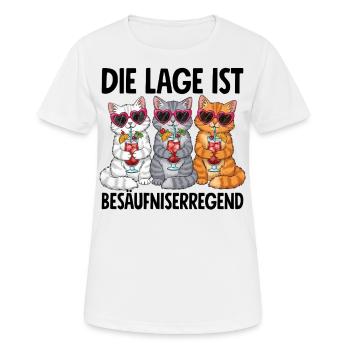 The situation is drunkenness - Women's Breathable T-Shirt - white - Front - AI Model Female 172 dark (172cm)