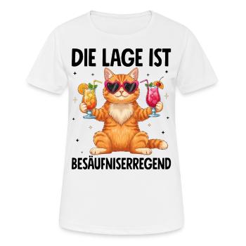 Die Lage Ist Besäufniserregend - Frauen T-Shirt atmungsaktiv - Weiß - Vorne - AI Model Female 172 dark (172cm)