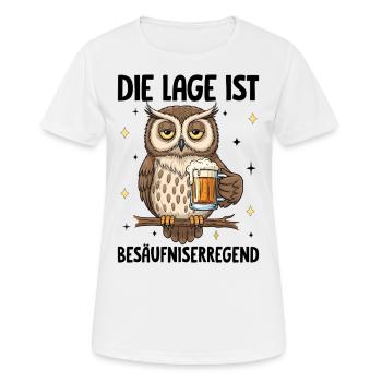 Die Lage Ist Besäufniserregend - Frauen T-Shirt atmungsaktiv - Weiß - Vorne - AI Model Female 172 dark (172cm)