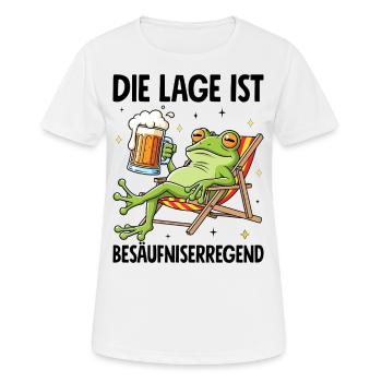 The situation is drunkenness - Women's Breathable T-Shirt - white - Front - AI Model Female 172 dark (172cm)