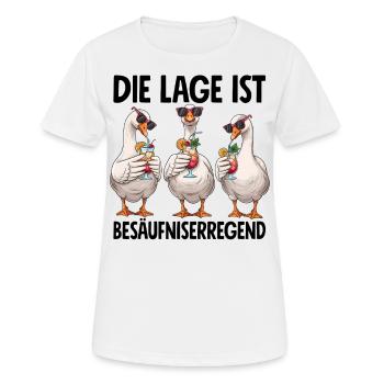 The situation is drunkenness - Women's Breathable T-Shirt - white - Front - AI Model Female 172 dark (172cm)
