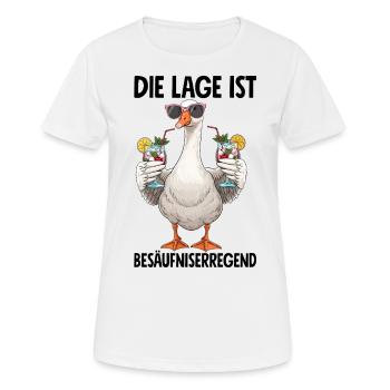 Die Lage Ist Besäufniserregend - Frauen T-Shirt atmungsaktiv - Weiß - Vorne - AI Model Female 172 dark (172cm)