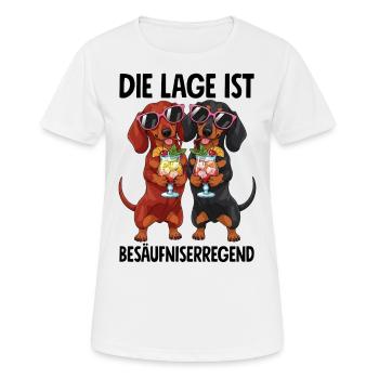 Die Lage Ist Besäufniserregend - Frauen T-Shirt atmungsaktiv - Weiß - Vorne - AI Model Female 172 dark (172cm)