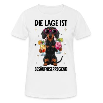 Die Lage Ist Besäufniserregend - Frauen T-Shirt atmungsaktiv - Weiß - Vorne - AI Model Female 172 dark (172cm)