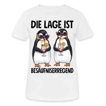 Die Lage Ist Besäufniserregend - Frauen T-Shirt atmungsaktiv - Weiß - Vorne - AI Model Female 172 dark (172cm)