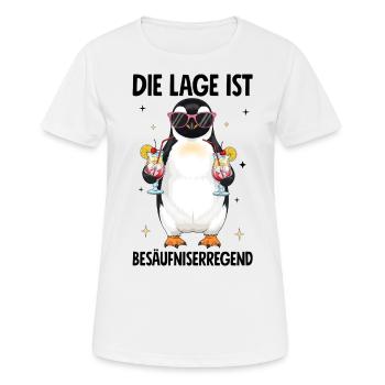 Die Lage Ist Besäufniserregend - Frauen T-Shirt atmungsaktiv - Weiß - Vorne - AI Model Female 172 dark (172cm)