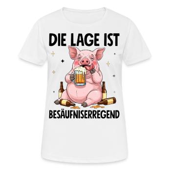 Die Lage Ist Besäufniserregend - Frauen T-Shirt atmungsaktiv - Weiß - Vorne - AI Model Female 172 dark (172cm)