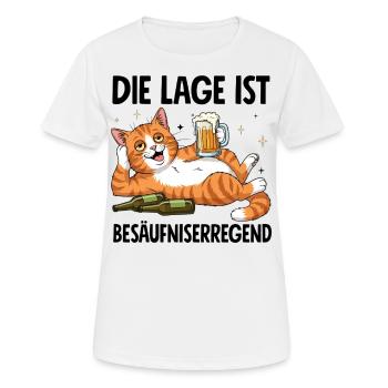 Die Lage Ist Besäufniserregend - Frauen T-Shirt atmungsaktiv - Weiß - Vorne - AI Model Female 172 dark (172cm)