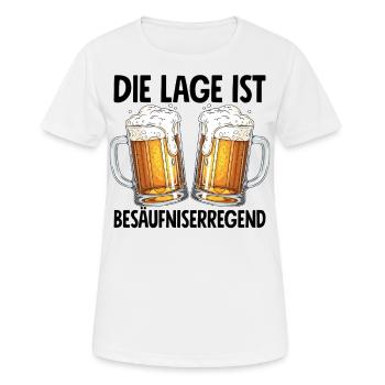 Die Lage Ist Besäufniserregend - Frauen T-Shirt atmungsaktiv - Weiß - Vorne - AI Model Female 172 dark (172cm)
