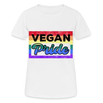 Végétalien Végétarien LGBT Gay Lesbienne I Cadeau - T-shirt respirant Femme - blanc - Devant - AI Model Female 172 dark (172cm)