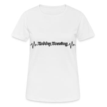 hobby Horsing Herzschlag - Frauen T-Shirt atmungsaktiv - Weiß - Vorne - AI Model Female 172 dark (172cm)