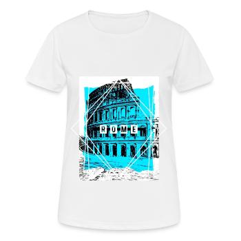 Rome Italy City Skyline Colosseum Home Love - Women's Breathable T-Shirt - white - Front - AI Model Female 172 dark (172cm)