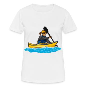 Kajak Fahrerin - Frauen T-Shirt atmungsaktiv - Weiß - Vorne - AI Model Female 172 dark (172cm)