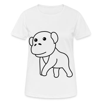 Gorilla Comic - T-shirt respirant Femme - blanc - Devant - AI Model Female 172 dark (172cm)