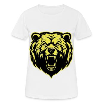 Grizzly Bär Kopf - Frauen T-Shirt atmungsaktiv - Weiß - Vorne - AI Model Female 172 dark (172cm)