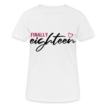 18 Geburtstag Damen Birthday - Frauen T-Shirt atmungsaktiv - Weiß - Vorne - AI Model Female 172 dark (172cm)