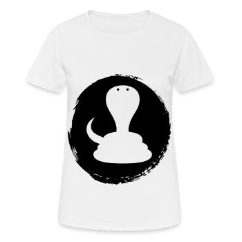 Schlange Cobra Klapperschlange - Frauen T-Shirt atmungsaktiv - Weiß - Vorne - AI Model Female 172 dark (172cm)