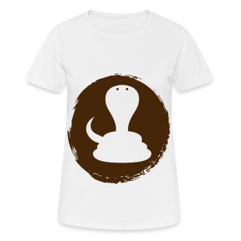 Schlange Cobra Klapperschlange - Frauen T-Shirt atmungsaktiv - Weiß - Vorne - AI Model Female 172 dark (172cm)
