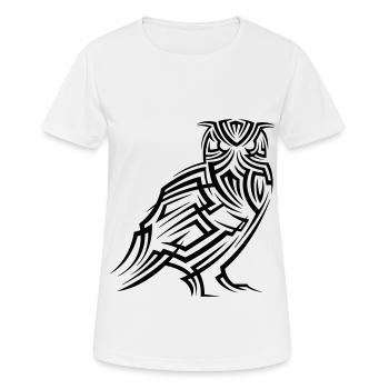 Owl Tribal Tattoo - Women's Breathable T-Shirt - white - Front - AI Model Female 172 dark (172cm)