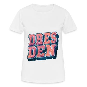 Dresden Germany City Font Vintage Retro - Women's Breathable T-Shirt - white - Front - AI Model Female 172 dark (172cm)