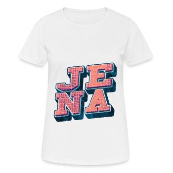 Jena Allemagne City Font Vintage Rétro - T-shirt respirant Femme - blanc - Devant - AI Model Female 172 dark (172cm)