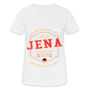 Jena Allemagne City Font Vintage Rétro - T-shirt respirant Femme - blanc - Devant - AI Model Female 172 dark (172cm)