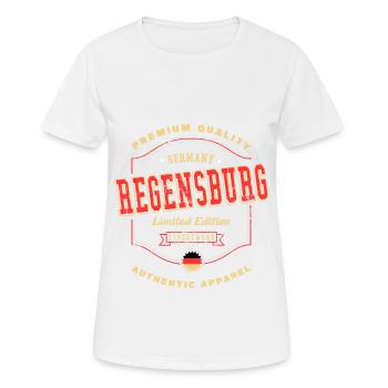 Regensburg Allemagne City Font Vintage Retro - T-shirt respirant Femme - blanc - Devant - AI Model Female 172 dark (172cm)