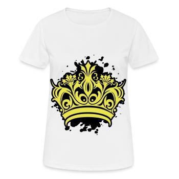 Taches de symboles de la couronne - T-shirt respirant Femme - blanc - Devant - AI Model Female 172 dark (172cm)