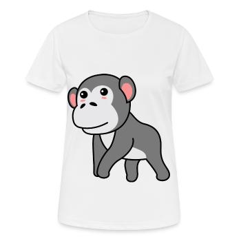 Gorilla Comic - Women's Breathable T-Shirt - white - Front - AI Model Female 172 dark (172cm)