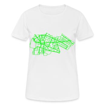 Berlin Kreuzberg - Frauen T-Shirt atmungsaktiv - Weiß - Vorne - AI Model Female 172 dark (172cm)