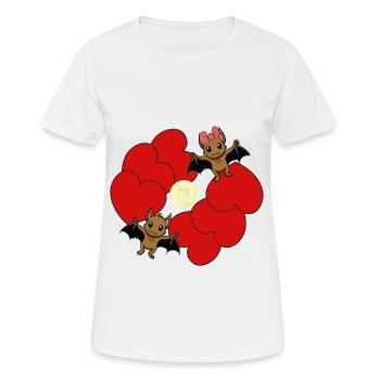 Fledermaus Valentinstag Dark Fantasy Kinder Liebe - Frauen T-Shirt atmungsaktiv - Weiß - Vorne - AI Model Female 172 dark (172cm)