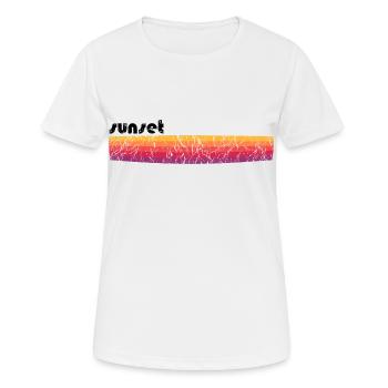 Sunset - Frauen T-Shirt atmungsaktiv - Weiß - Vorne - AI Model Female 172 dark (172cm)
