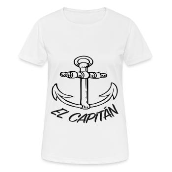 The Captain - Women's Breathable T-Shirt - white - Front - AI Model Female 172 dark (172cm)